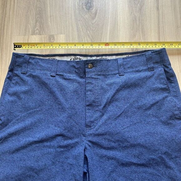CALLAWAY Men’s Sz 40 Opti-Dri Active Waistband Pebbled Blue Golf Shorts Stretch - Picture 9 of 10
